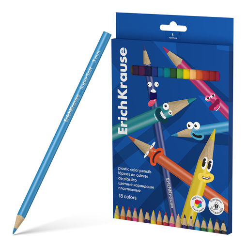 Picture of EK PENCIL COLOURS TRIANGULAR 18 PACK